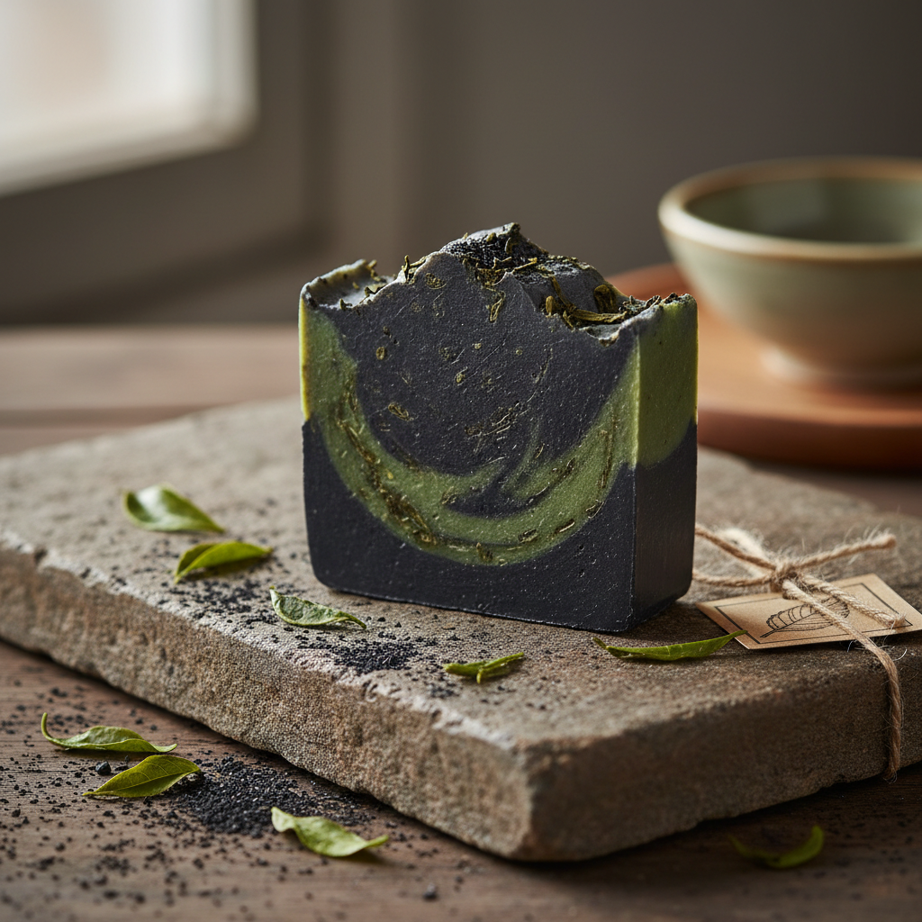 Jabón de Carbón Activo y Té Verde